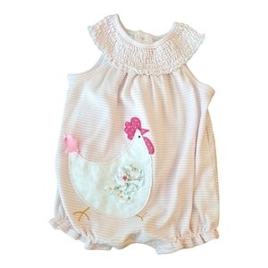 Mud Pie Chicken Romper| SIZE 9-12M